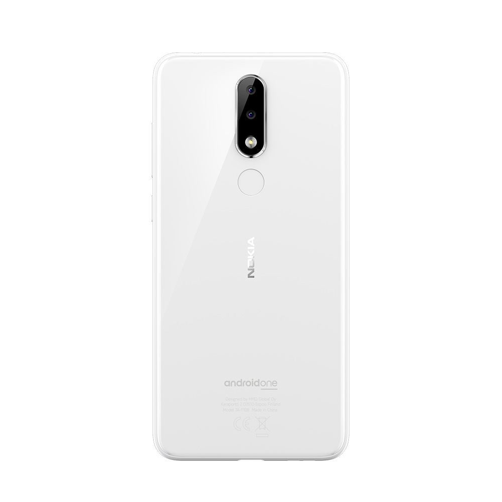 Nokia 5.1 Plus color blanco posterior